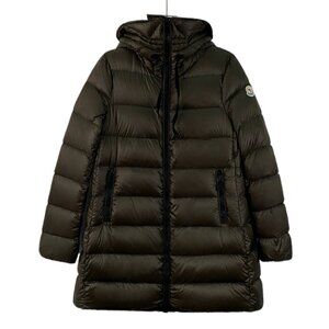 Moncler Suyen Collection dark green down jacket